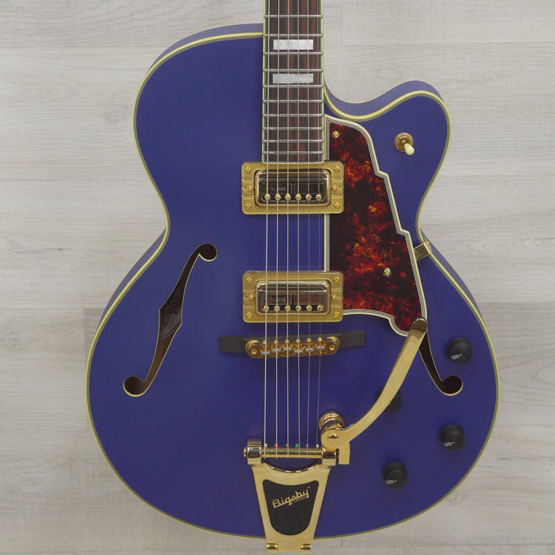 Used D'Angelico Deluxe 175 Electric Guitar Matte Royal Blue