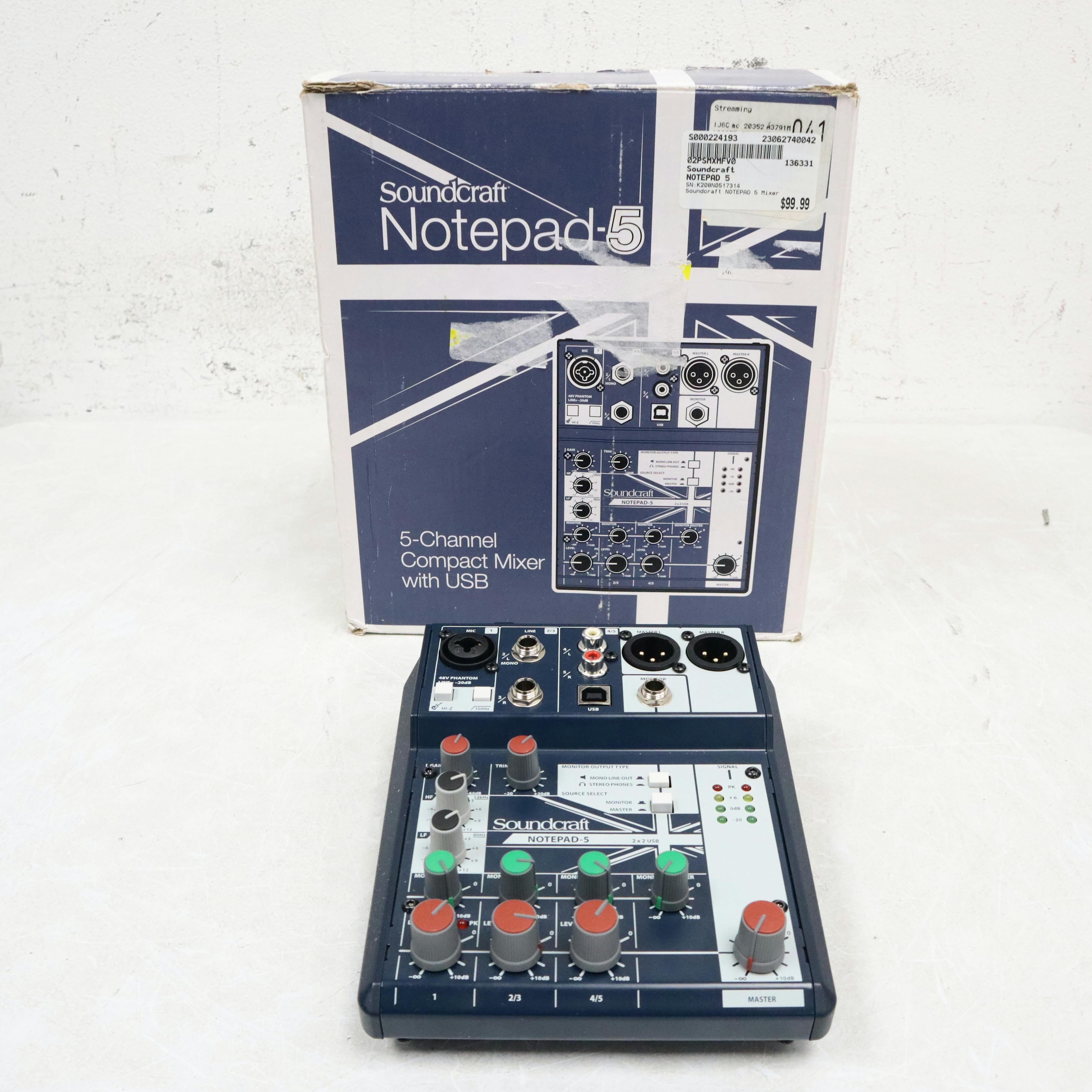Soundcraft　Mixers　Mixers　Used　NOTEPAD