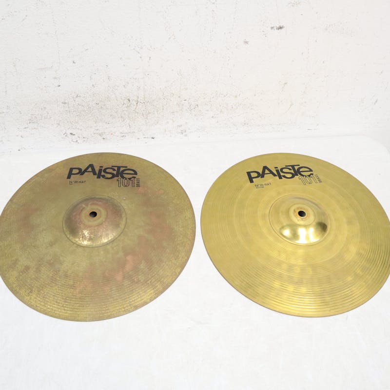 Used Paiste 101 14 INCH HI HATS Cymbals 14