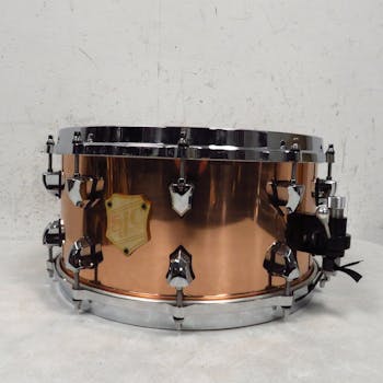 Used SJC Custom ARMADA COPPER DIE CAST HOOPS TRICK THROW Snare