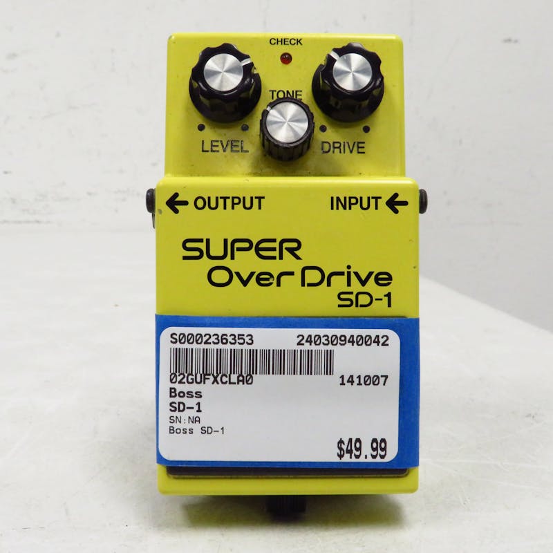 Used Boss SD-1 Super Overdrive Guitar Effects Pedal