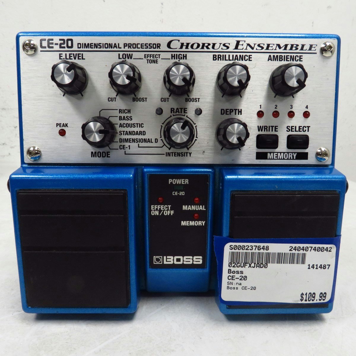 Used Boss CE-20 Guitar Effects Chorus Guitar Effects
