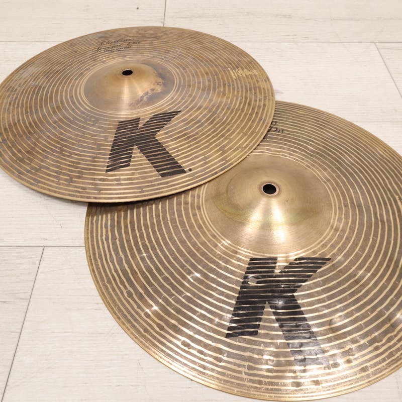 Used Zildjian K Custom Special Dry 14 Inch Hi Hat Cymbals - 921 g and 1385 g