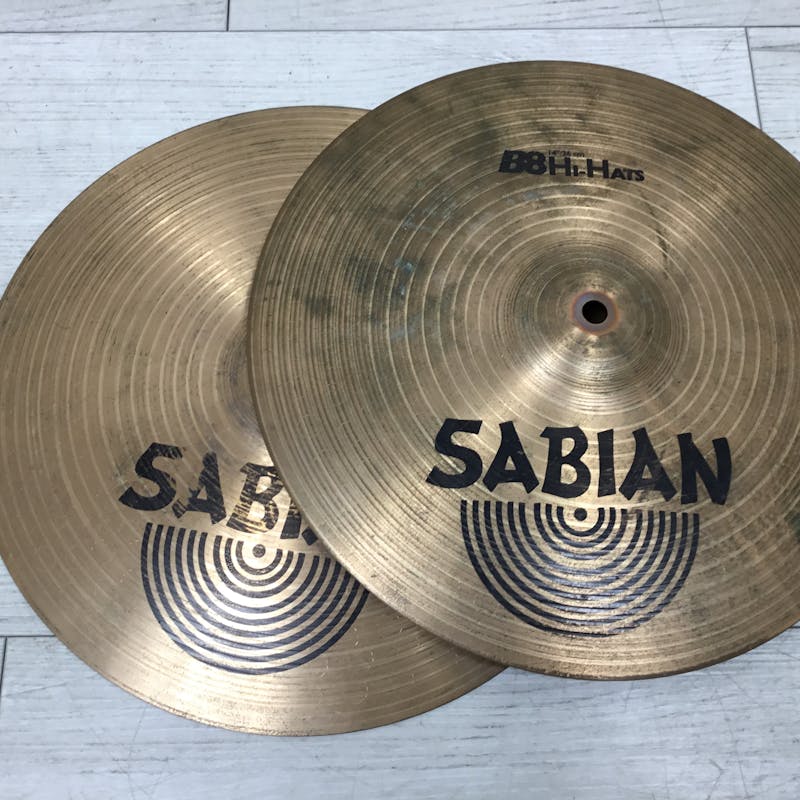 Used Sabian B8 HI HATS 14 INCH Cymbals 14