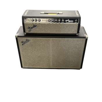 Used Fender BANDMASTER AND 212 CAB 1965 Tube Guitar Amps Tube