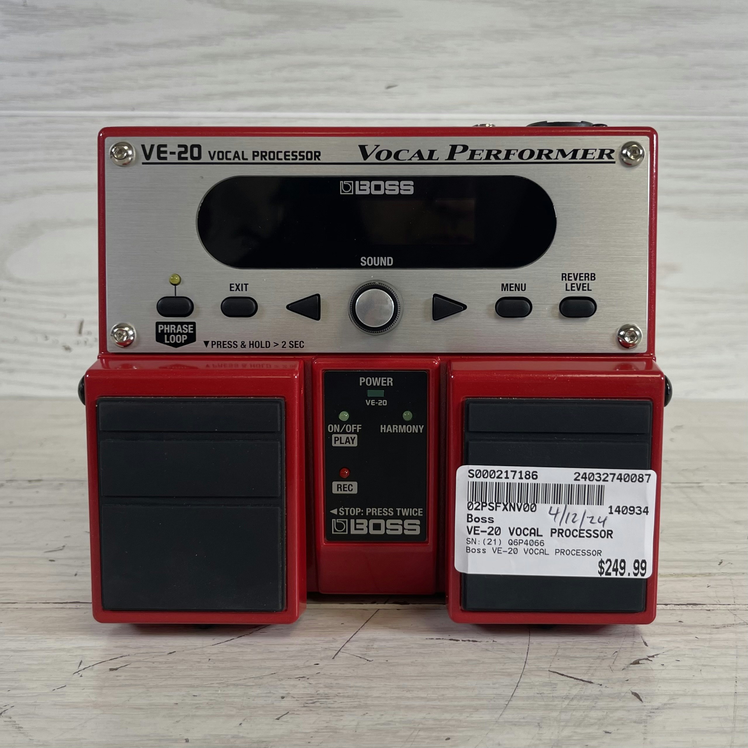Used Boss VE-20 VOCAL PROCESSOR Effects