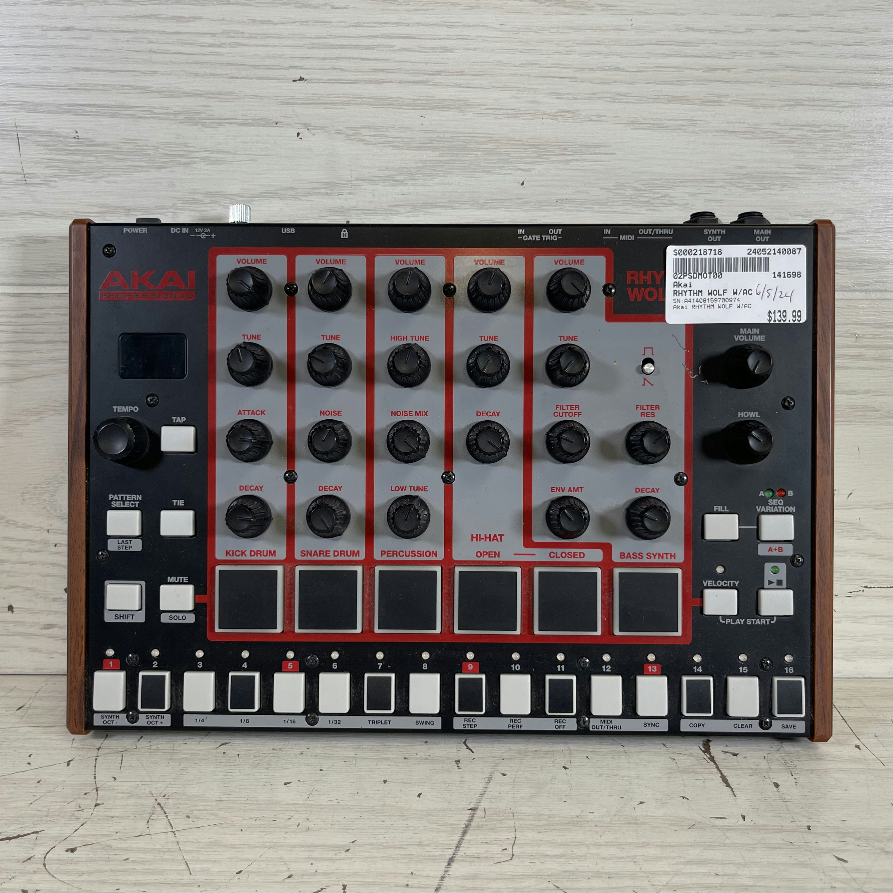 Used Akai RHYTHM WOLF W/AC Drum Machines Drum Machines