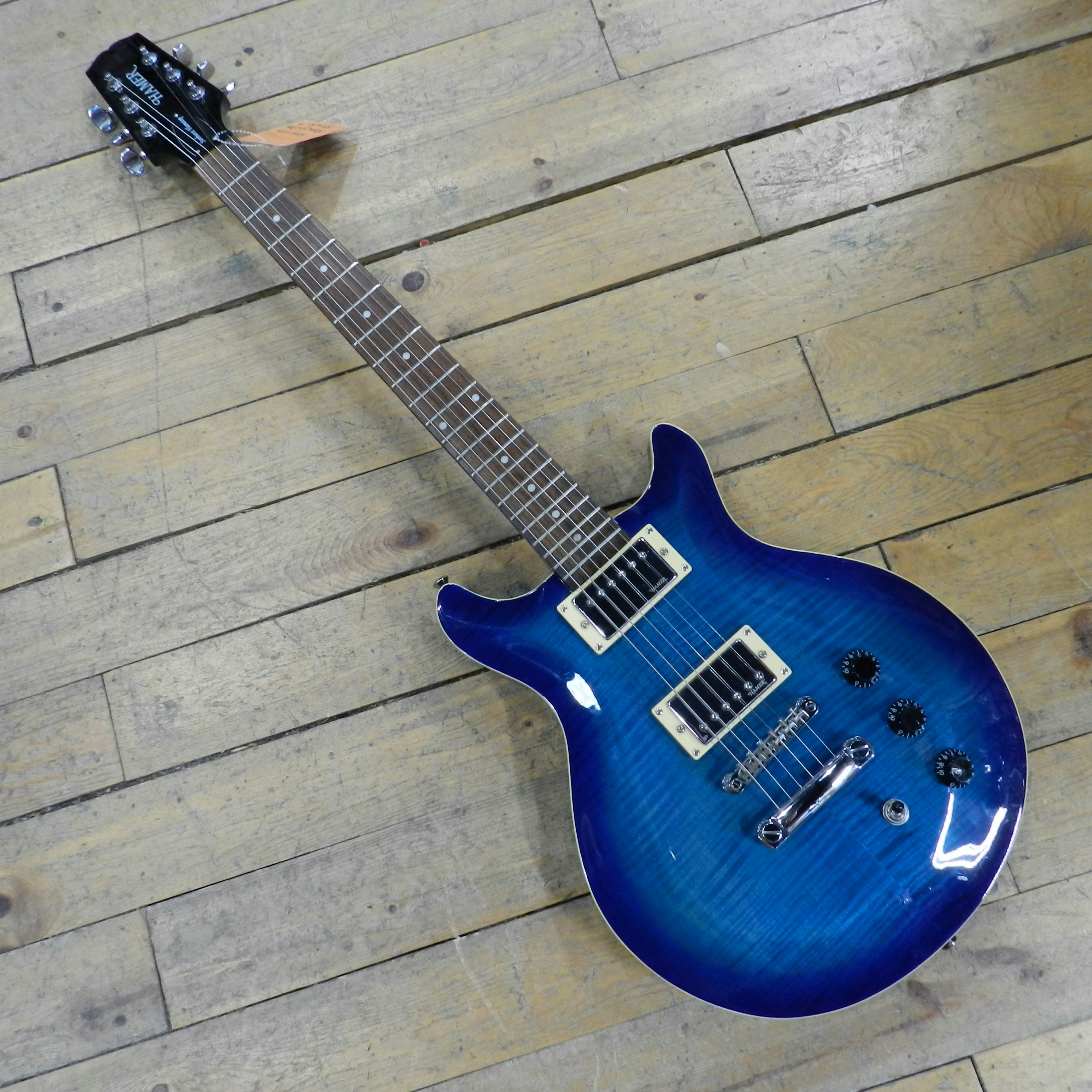 Used Hamer SUNBURST FLAMETOP Electric Guitars Blue