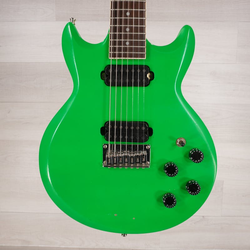 Used Ibanez AX7221 7-string Electric Guitar - Green - Refinished