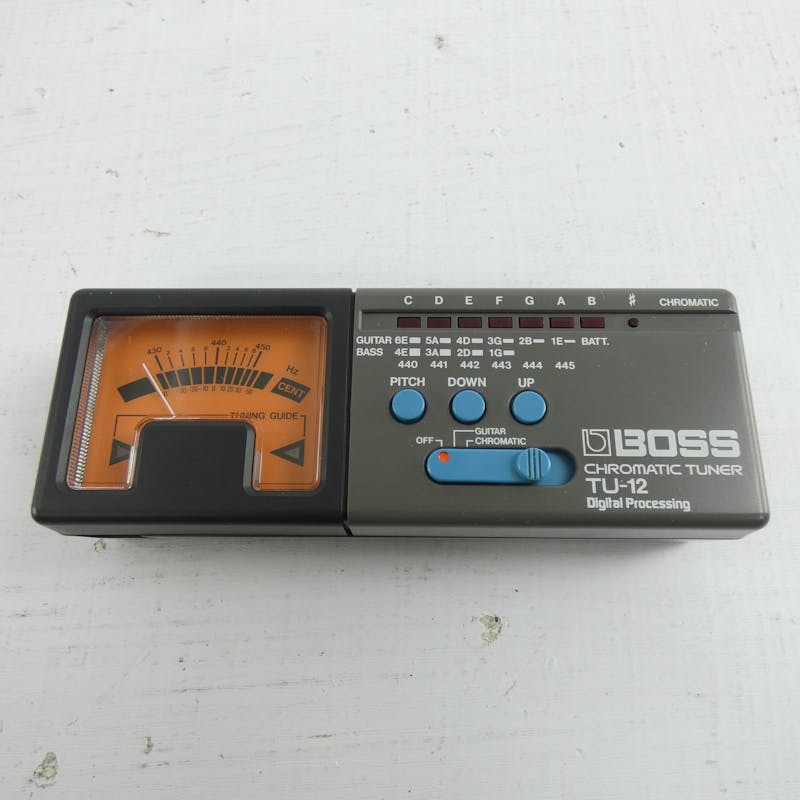 Used Boss TU-2 CHROMATIC TUNER WITH BOX Guitar Effects Other