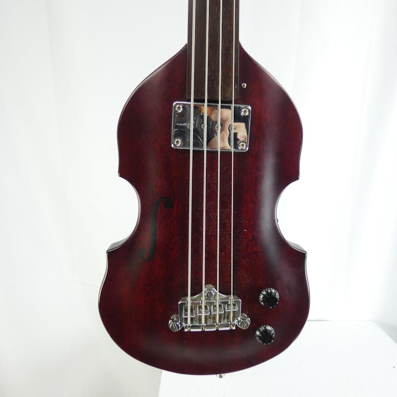 Used Epiphone EB-1 FRETLESS VIOLIN BASS Bass Guitars Red