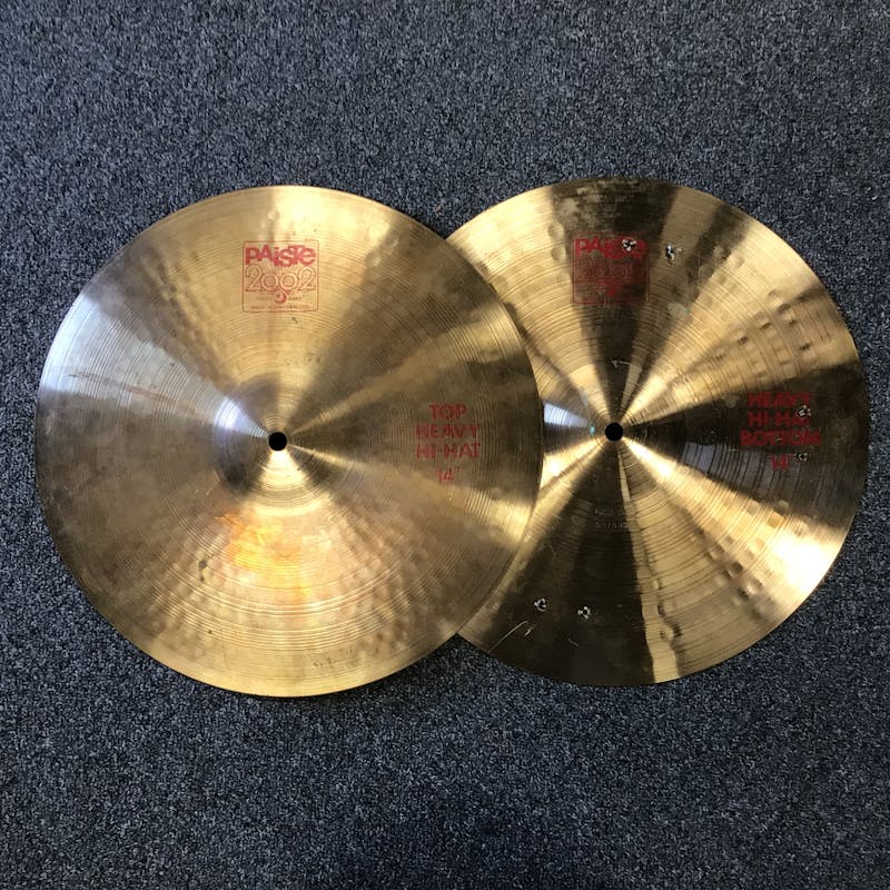 Used PAISTE 2002 14-INCH HEAVY HI HATS