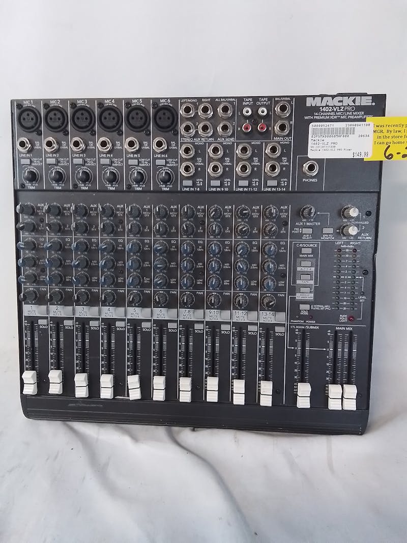 Used Mackie 1402-VLZ PRO Mixers