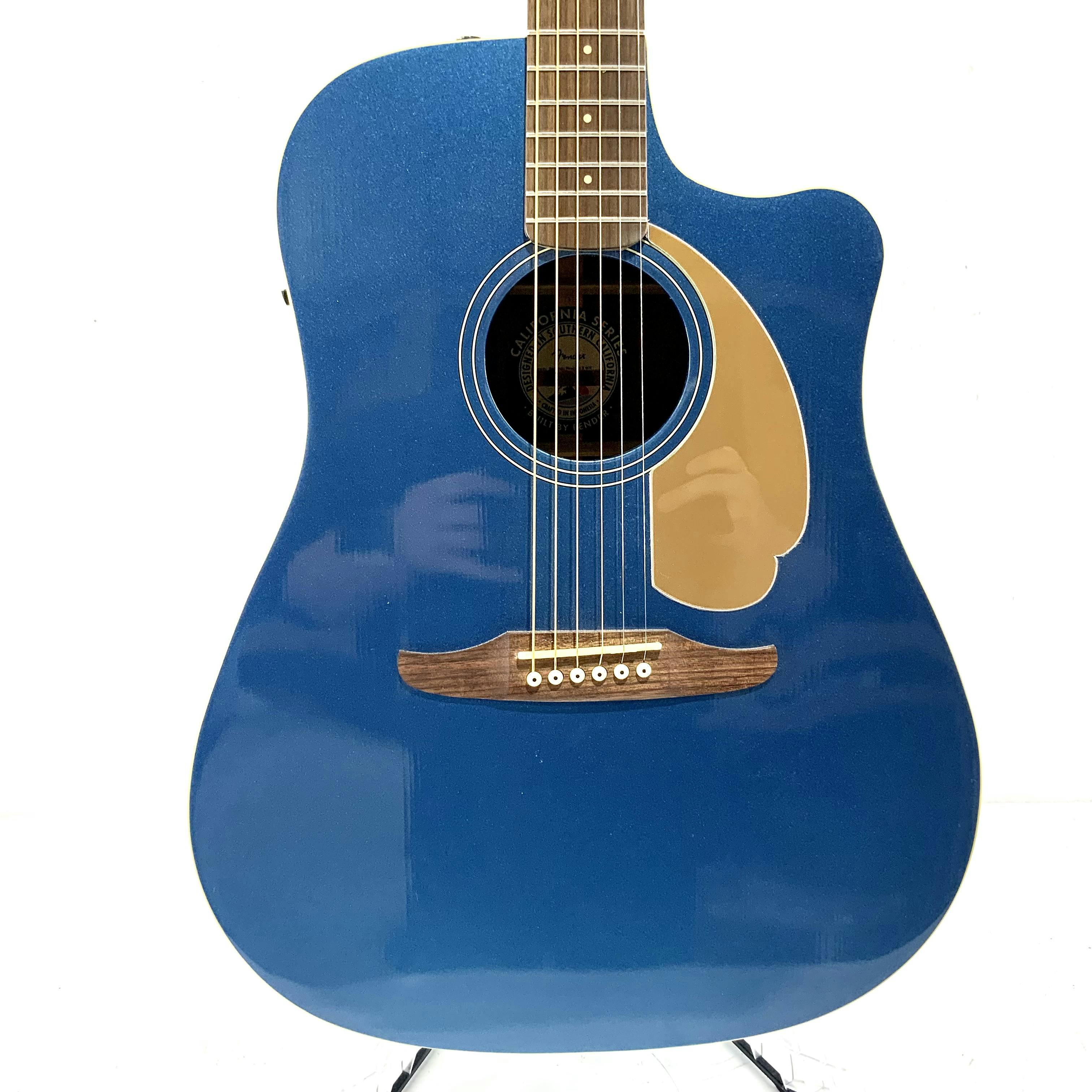 blue acoustic guitar fender