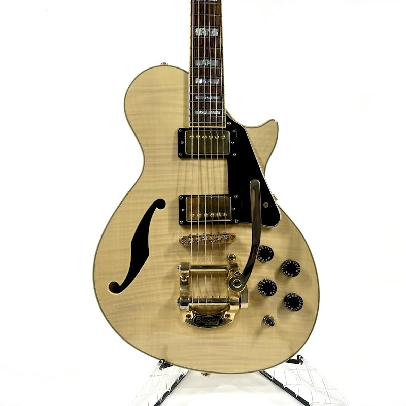 Used ESP LTD Xtone Series PC-1V Paramount Semi-Hollowbody Electric Guitar  w/ Bigsby - Blonde