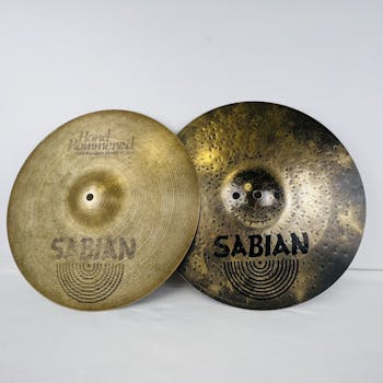 Used Sabian 14IN HAND HAMMERED HH FUSION HATS Cymbals 14